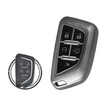 TPU Key Fob Cover Case For Cadillac CT4 CT5 Remote Type FBS4 - thumbnail