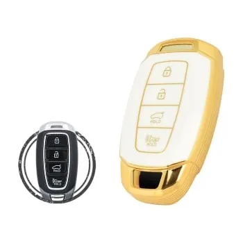 TPU Key Cover Case For Hyundai Santa Fe Elantra Battery Type CR2025 - thumbnail