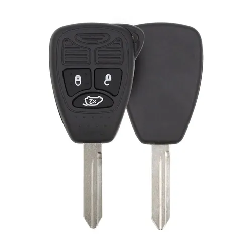 chrysler dodge jeep head key remote shell 3buttons with big trunk aftermarket 35108 item - thumbnail