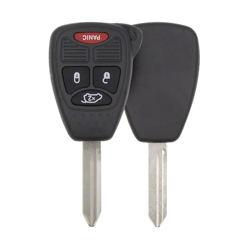 chrysler dodge jeep head key remote shell 3+1 buttons with big trunk aftermarket 35109 item - thumbnail