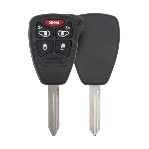 chrysler dodge jeep head key remote shell 4+1 buttons aftermarket 35111 item - thumbnail