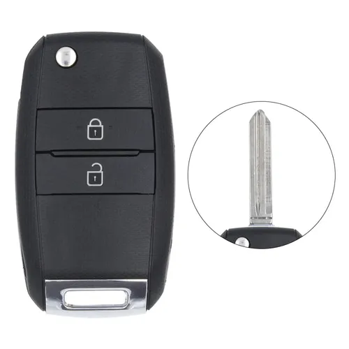kia flip key remote shell 2buttons sedan trunk aftermarket 35358 item - thumbnail