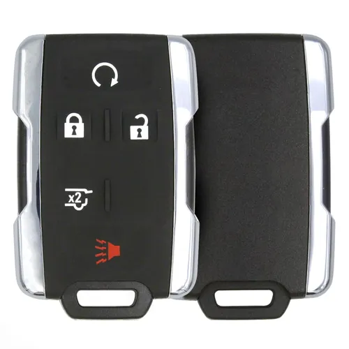 GMC 2015 Chrome Remote Key Shell 4+1 Buttons Remote Type Fobik - thumbnail