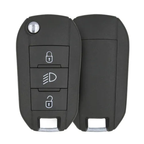 peugeot flip key remote 3buttons with light aftermarket 35438 item