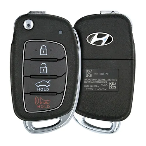 Genuine Hyundai Elantra Flip Remote Key 2017 2018 4B 433MHz_33097_item