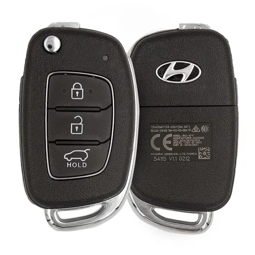 refurbished hyundai santa fe 2014 2016 flip key remote 3buttons 433mhz 34733 item - thumbnail