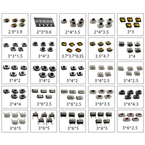Original Push Button With 125 Pieces 25 Models Battery Type CR2025 - thumbnail