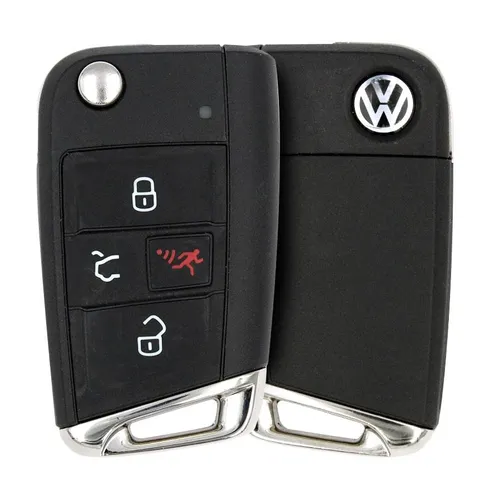 5G0959752BE Mando a distancia con llave abatible original Volkswagen tipo FBS4