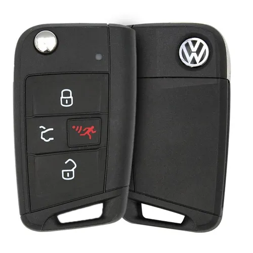 5G6959753A Mando a distancia con llave abatible original Volkswagen tipo Fobik