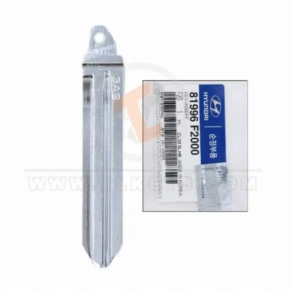 Hyundai Elantra 2016 Flip Insert Key Blade 81996-F2000 81996-F2001 Blade Type Flip Key Blade