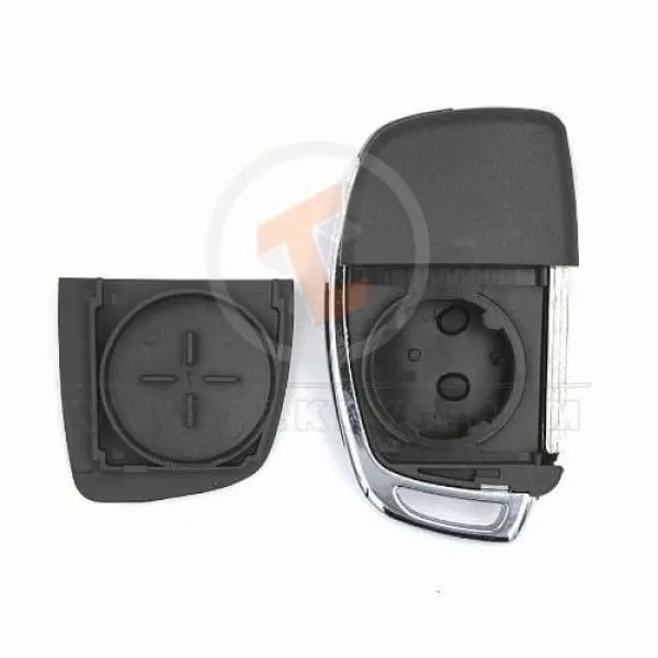 Kia Hyundai 2008-2012 Chrome Flip Remote SUV Trunk Shell 3 Buttons Emergency Key/blade Included