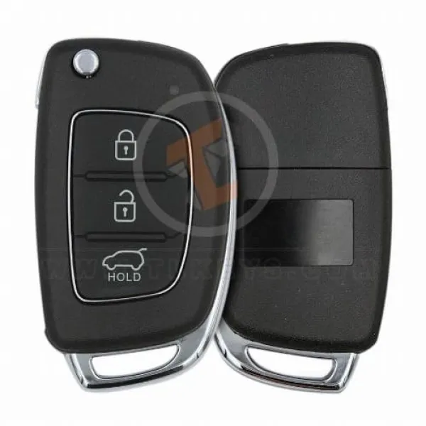 Kia Hyundai 2008-2012 Chrome Flip Key Remote Shell 3 buttons Battery Type CR2025