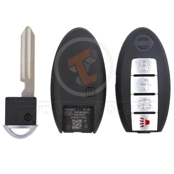 nissan smart key remote shell 4buttons aftermarket 34937 detail