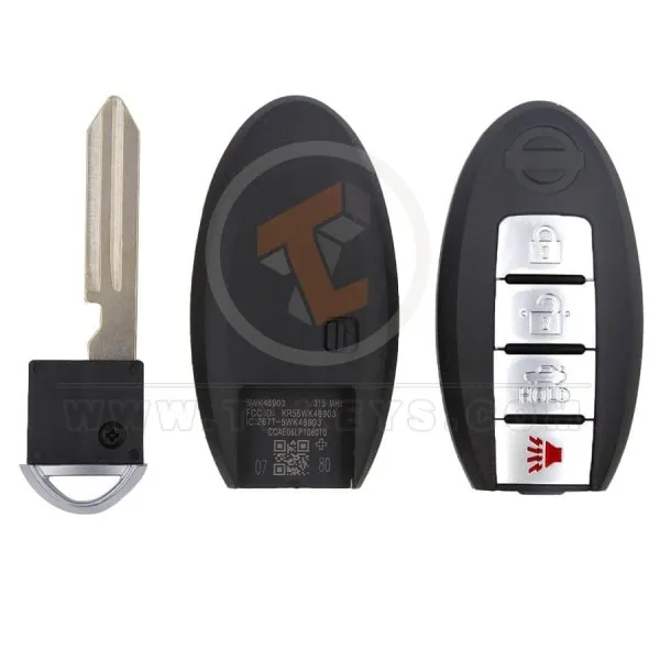 nissan smart key remote shell 4buttons sedan trunk aftermarket 34936 detail