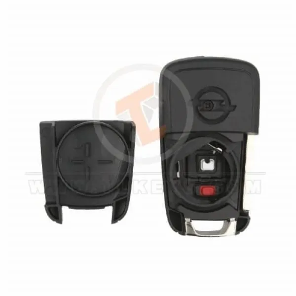 Opel 2012-2015 Flip Key Remote Shell 4 botones Estado de la marca del mercado de accesorios