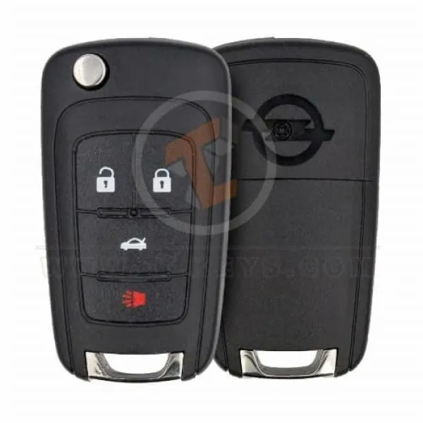 opel 2012 2015 flip key remote shell 4 buttons aftermarket main 34180
