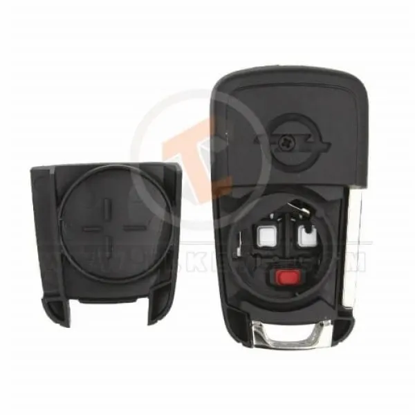 Opel 2012-2015 Flip Key Remote Shell 5 botones Aftermarket Brand Remote Shell