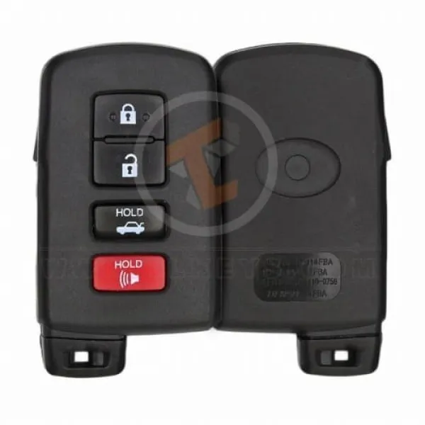 Toyota Camry Wish Crusher Prius Hybrid Avalon Corolla Highlander Rav4 2012 2017 Smart Key Shell 4 Buttons Aftermarket main 25189