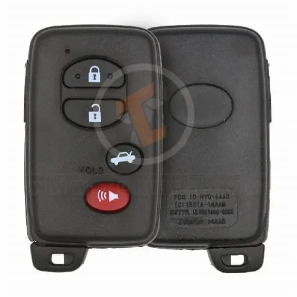 Toyota Sedan 2007 2016 Smart Remote Shell 4 button Aftermarket main 24063