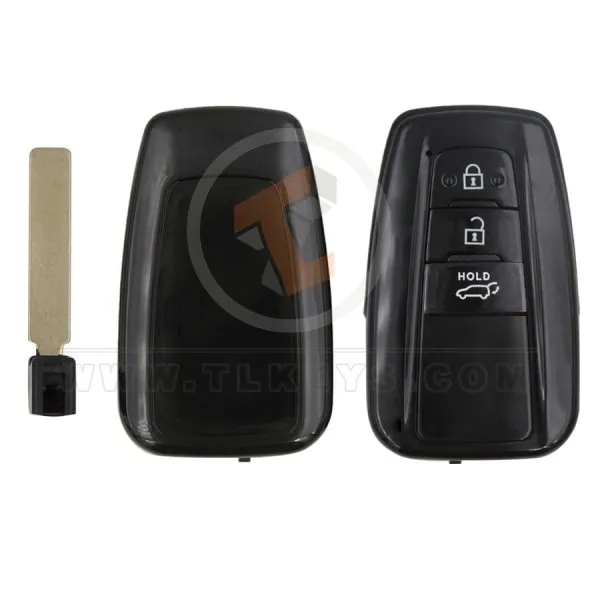 toyota smart key remote shell 3buttons suv trunk with mirror painted aftermarket 34985 detail