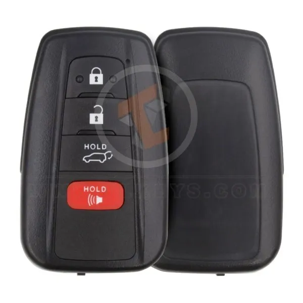 toyota smart key remote shell 3+1 buttons suv trunk with matt painted aftermarket main 34990