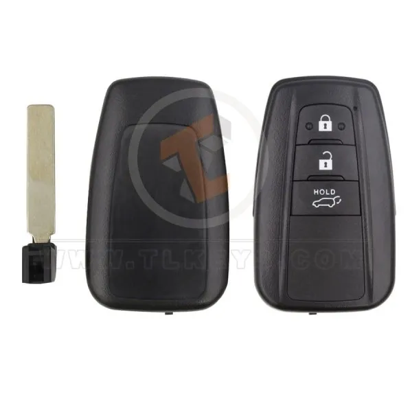toyota smart key remote shell 3buttons suv trunk with matt painted aftermarket component 34989
