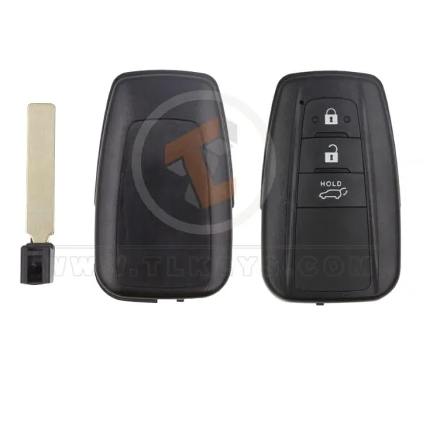 toyota smart key shell 3buttons suv trunk with matt painted aftermarket component 34981