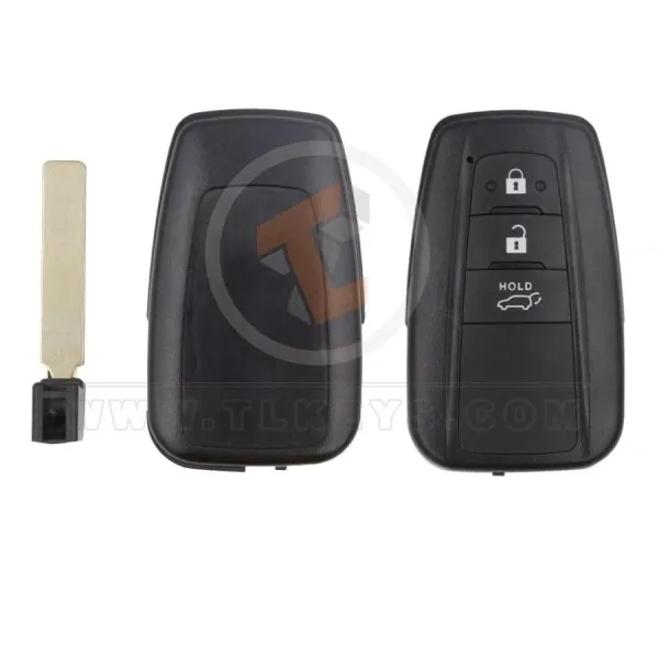 Toyota Smart Key Shell 3 Buttons SUV Trunk With Matt Painted Status Aftermarket
