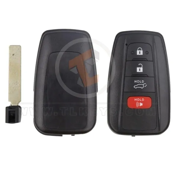 toyota smart key shell 4buttons suv trunk with matt painted aftermarket component 34982