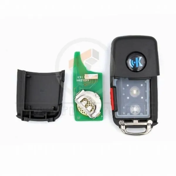 KeyDiy KD Flip Key Remote 4 Buttons Volkswagen Type B08-3+1 Panic Button Yes