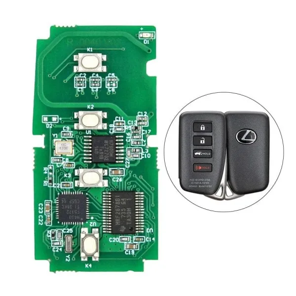 Toyota 2016-2019 Tablero de llave inteligente 0010B Botones 2