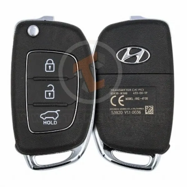Genuine Hyundai Santa Fe IX20 Flip Key Remote 2014 P/N: 95430-1K500 Buttons 3
