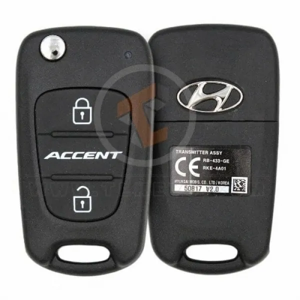 hyundai Accent 2010 2011 2012 2013 flip remote key oem main
