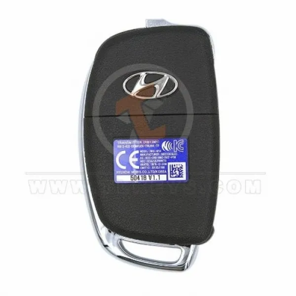 Genuine Hyundai Accent Flip Key Remote 2017 2018 P/N: 95430-1RAC1 Frequency 433MHz