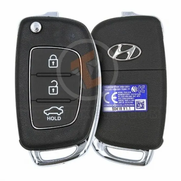 Genuine Hyundai Accent Flip Key Remote 2017 2018 P/N: 95430-1RAC1 Buttons 3
