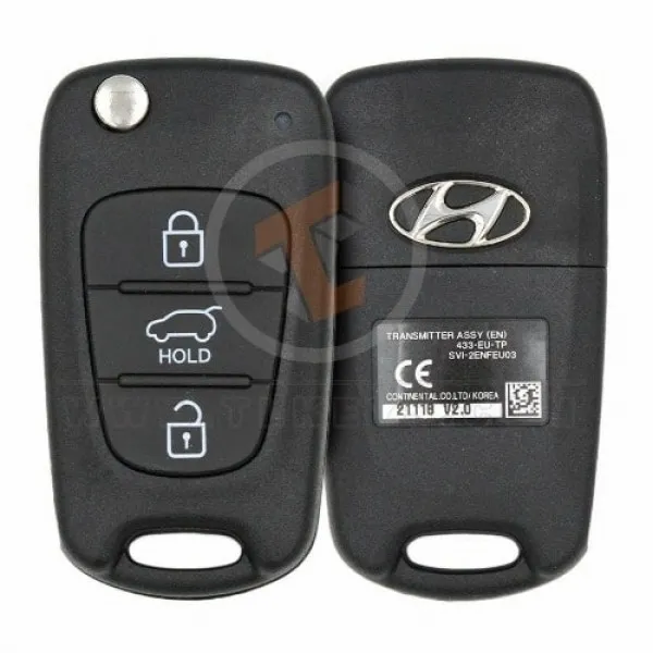 Genuine Hyundai Veracruz Flip Key Remote 2009 2013 P/N: 95430 3J900 Buttons 3