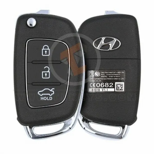 Genuine Hyundai Sonata Elantra Flip Key Remote 2010 2016 P/N: 95430-3S461 Buttons 3