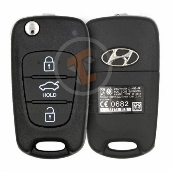 Genuine Hyundai Elantra Flip Key Remote 2011 2016 P/N: 95430-3X100 Buttons 3