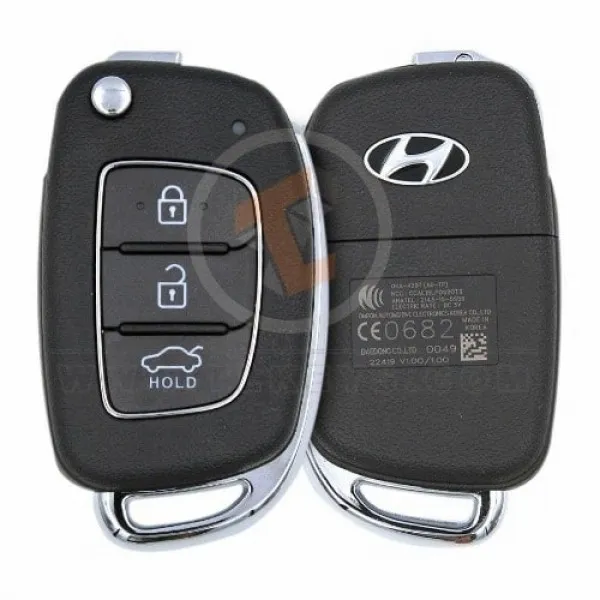 Genuine Hyundai Elantra Flip Key Remote 2016 2018 P/N: 95430-F2110 Buttons 3