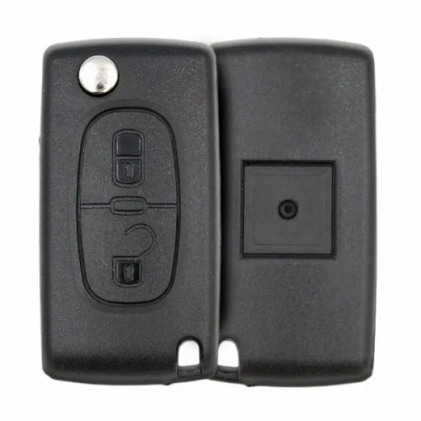 Télécommande à clé pliable Peugeot Aftermarket407 boutons 2
