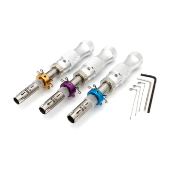 Set di grimaldelli regolabili con tubolare a 7 pin HUK, set 3 in 1