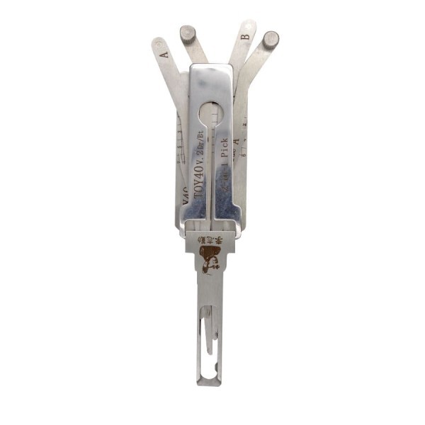 جهاز فك تشفير مفتاح السيارة الأصلي من Lishi 2 في 1 TOY40 V.2
