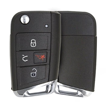 Volkswagen Golf MQB 2015 Flip Remote Key Shell 4 Buttons Aftermarket