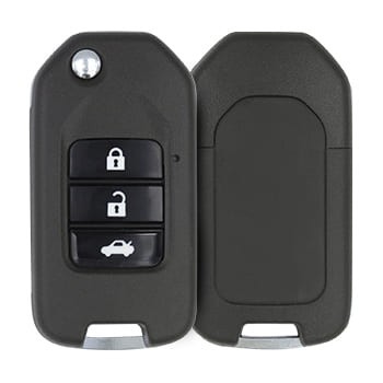 Honda 2014 - 2020 Flip Key Remote Shell 3 Boutons Marque de rechange