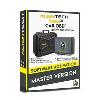 Alientech Master version "CAR OBD" et abonnement actif