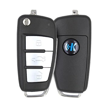 Keydiy KD B02-3 Flip Key Remote 3 Buttons For Audi Type Metal Buttons