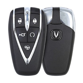 Chave remota inteligente Changan CS75 Plus 2021 genuína 5 botões 433 MHz