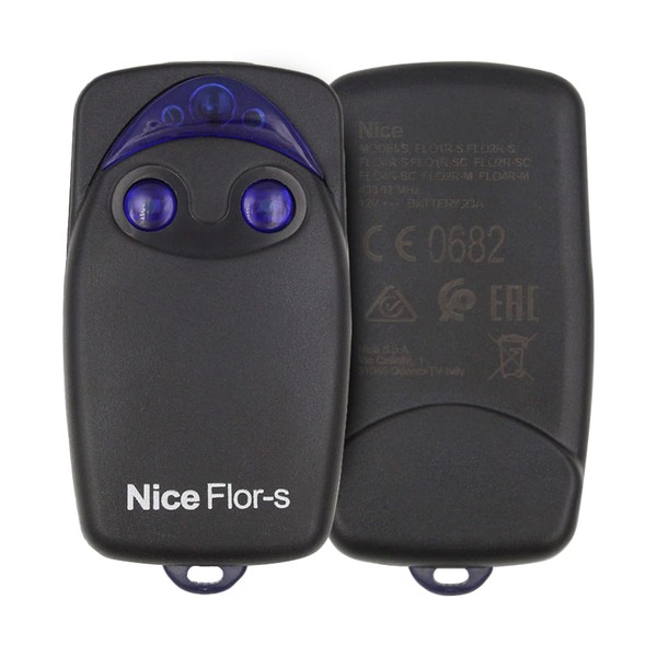 NICE FLO2R-S гаражные ворота, дверь с подвижным кодом, пульт дистанционного управления, 2 кнопки, 433,92 МГц