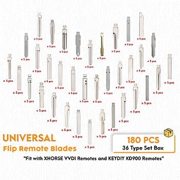 Universal Flip Remote Blade 180 pcs / 36 Type Set Box