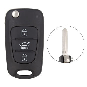 Hyundai 2008–2014 Flip Key Remote Shell 3 Buttons Sedan Trunk HYN14Vehicle Parts...
